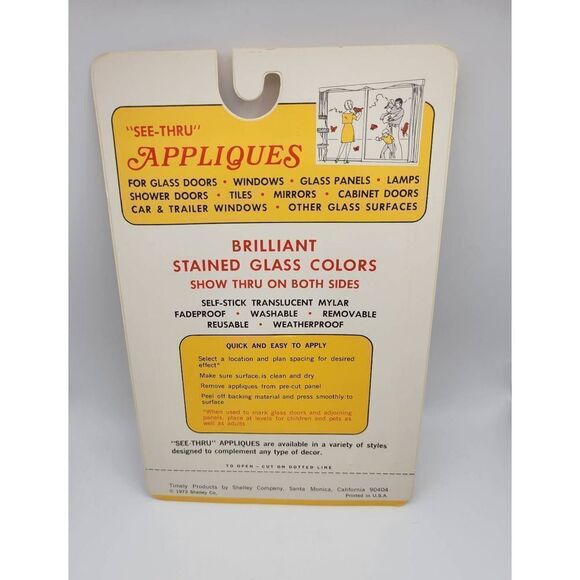 1970's Deadstock Bird Window Appliques Stickers - Picture 2 of 4